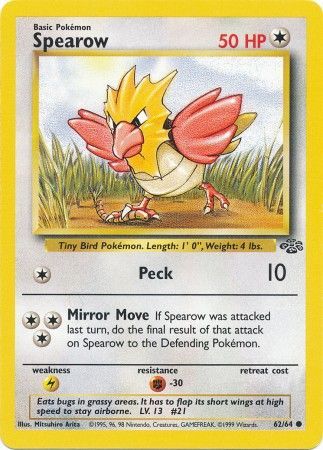 Spearow - 62/64 (JU) Common - Near Mint Unlimited