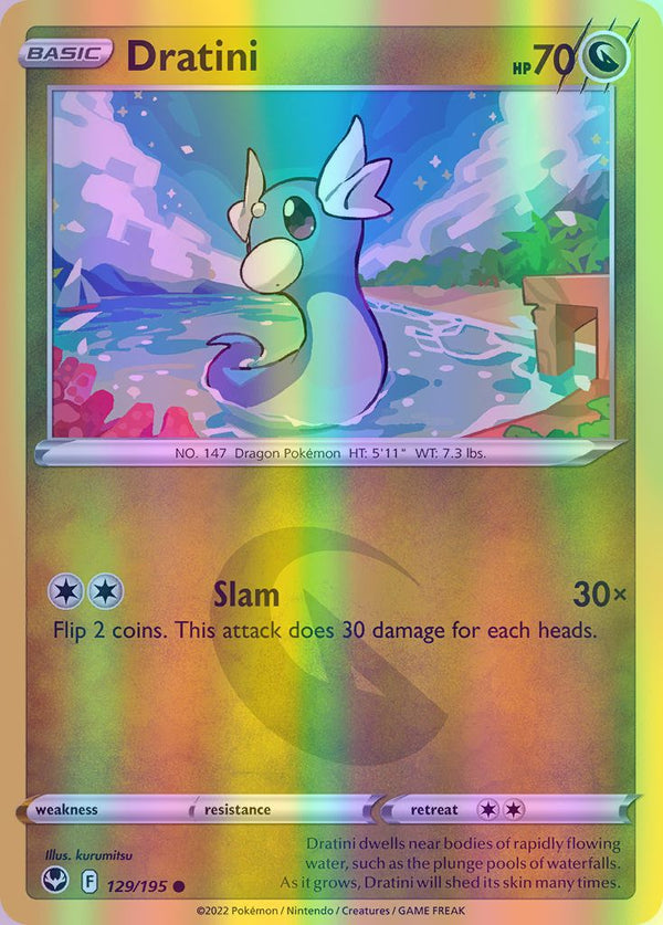 Dratini - 129/195 (SWSH12) Common - Near Mint Reverse Holofoil