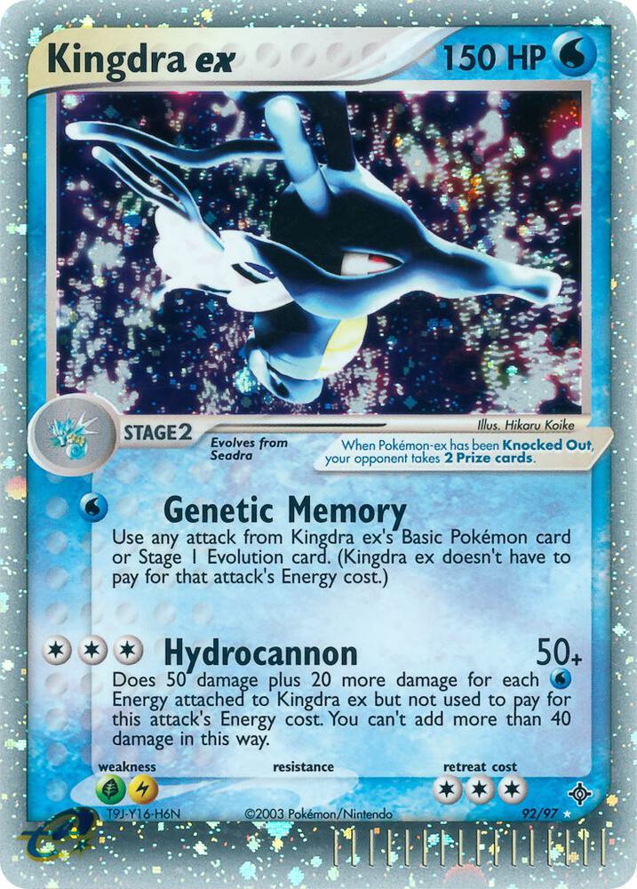 Kingdra ex - 92/97 (DR) Ultra Rare - Light Play Holofoil