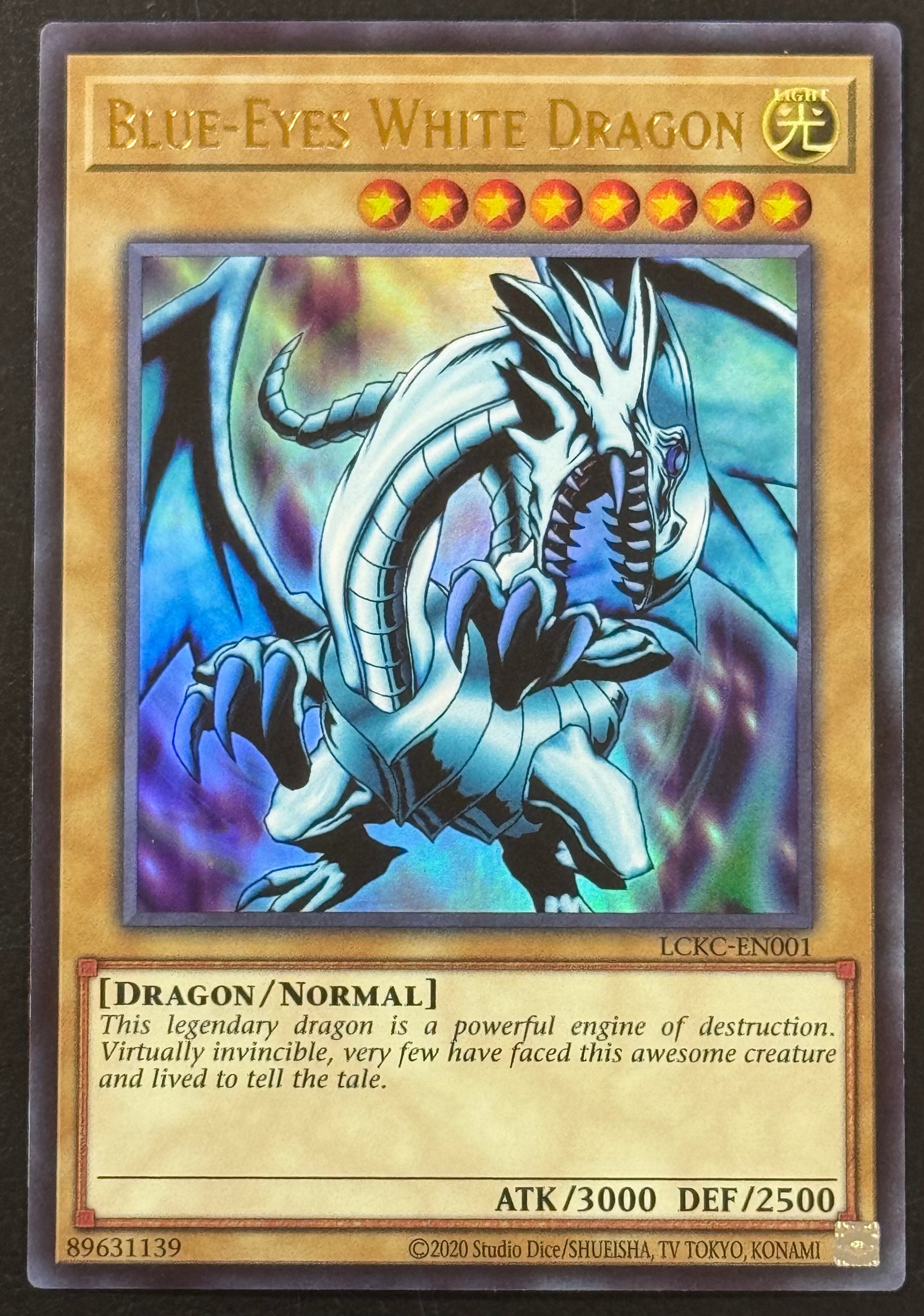 Blue-eyes White Dragon (1st Art) (LCKC-EN001) (2020 Reprint) Ultra Rare Near Mint Unlimited