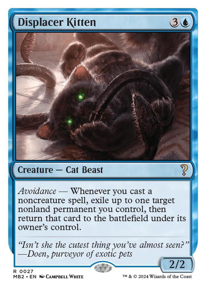 Displacer Kitten [#0027 White-Border] (MB2-R) Moderate Play