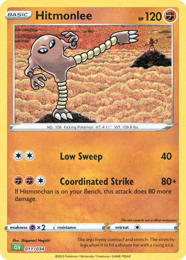 Hitmonlee - 011/034 (TCG:CLV) Classic Collection - Near Mint Holofoil