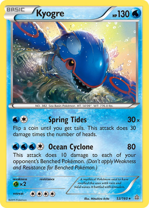 Kyogre - 053/160 (PRC) Rare - Near Mint