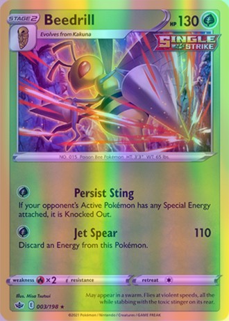 Beedrill - 003/198 (SWSH06) Holo Rare - Near Mint Reverse Holofoil