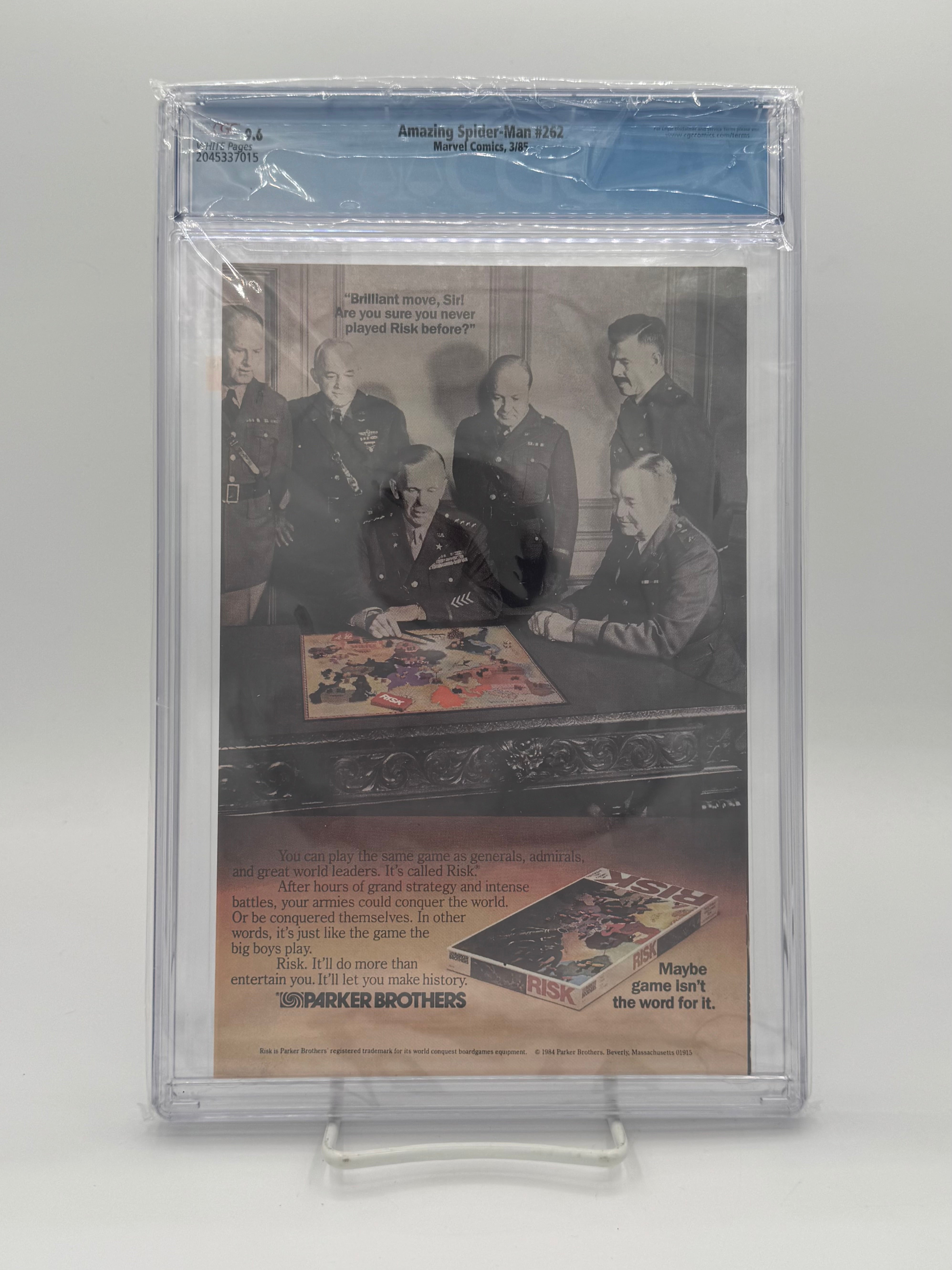 Amazing Spider-Man (1963 Series) #262 (CGC 9.6) Stuntman Scott Leva is Posing as Spiderman