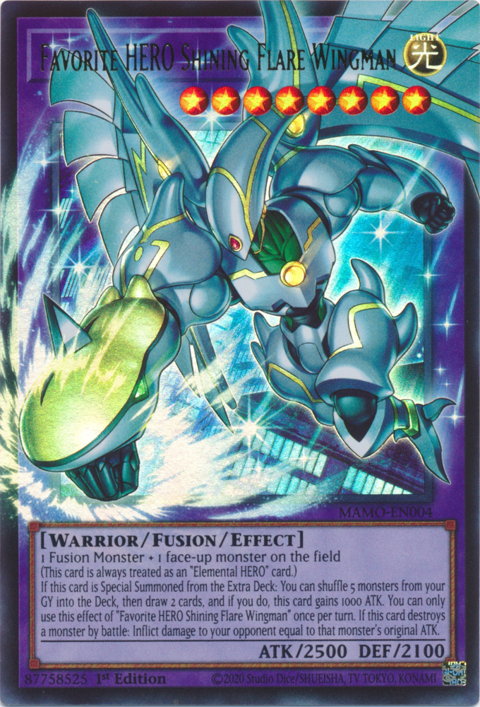 Favorite HERO Shining Flare Wingman (Extended Art) (MAMO-EN004)