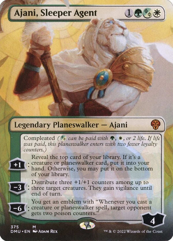 Ajani, Sleeper Agent [#375 Borderless Planeswalkers] (DMU-M-FOIL)