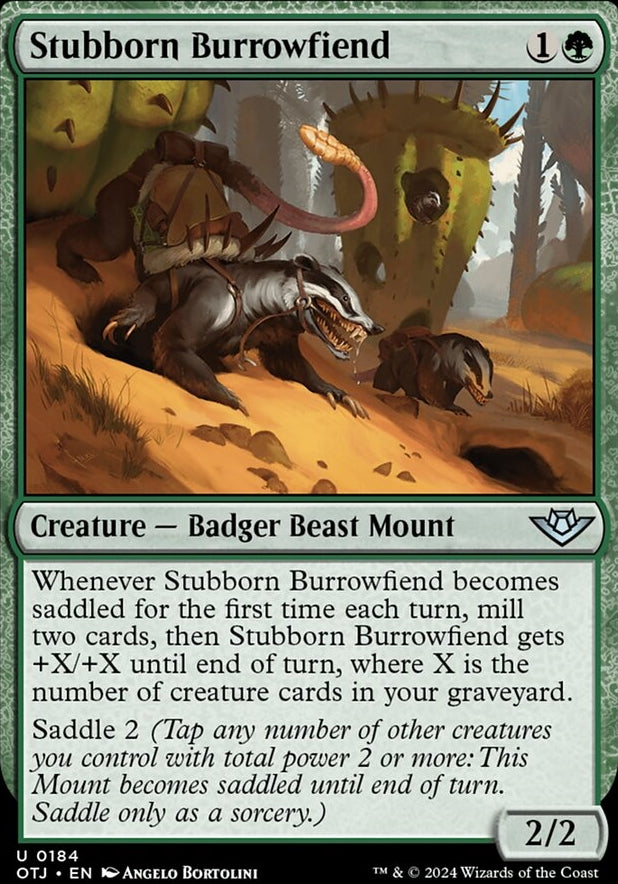 Stubborn Burrowfiend [#0184] (OTJ-U-FOIL)