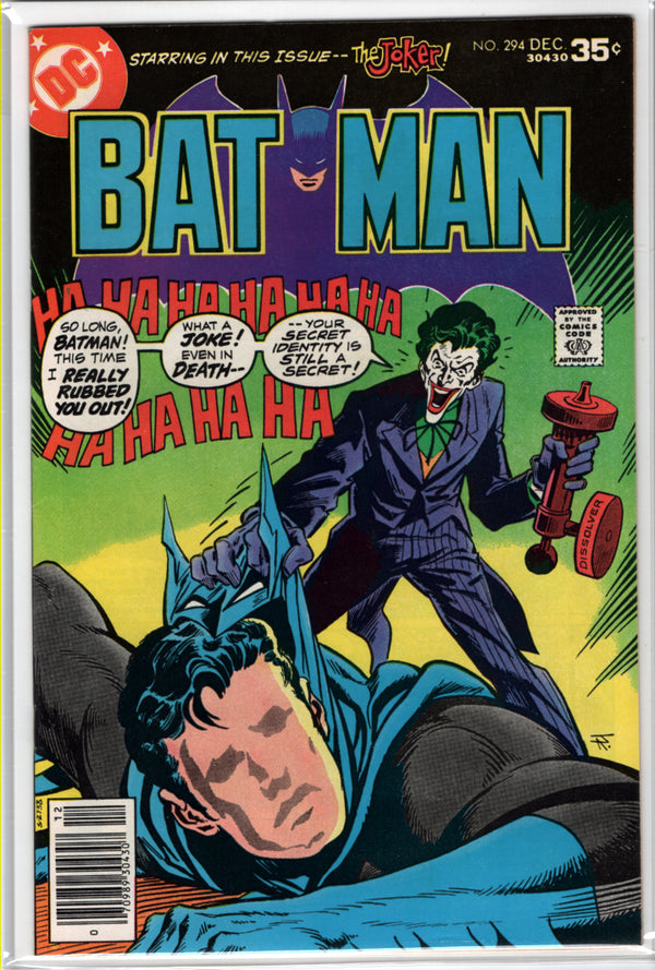 Batman (1940 Series) #294 (7.0) Joker Cover