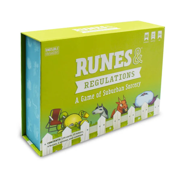 Runes & Regulations: A Game of Suburban Sorcery Bundle - Base Game + Nefarious Neighbor Expansion (USED)