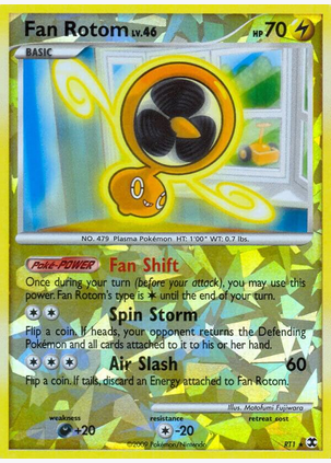 Fan Rotom LV. 46 - RT1 (RR) Holo Rare - Damaged Reverse Holofoil