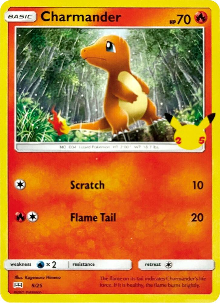 Charmander - 9/25 (MCD21) McDonald's 25th Anniversary Promo - Near Mint Holofoil