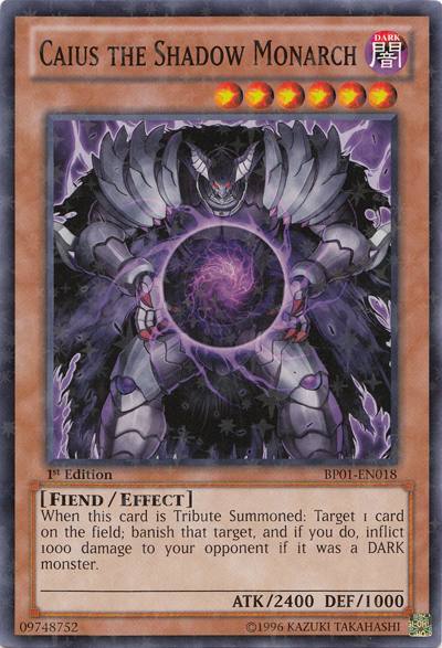 Caius the Shadow Monarch (Starfoil) (BP01-EN018) Starfoil Rare - Near Mint 1st Edition