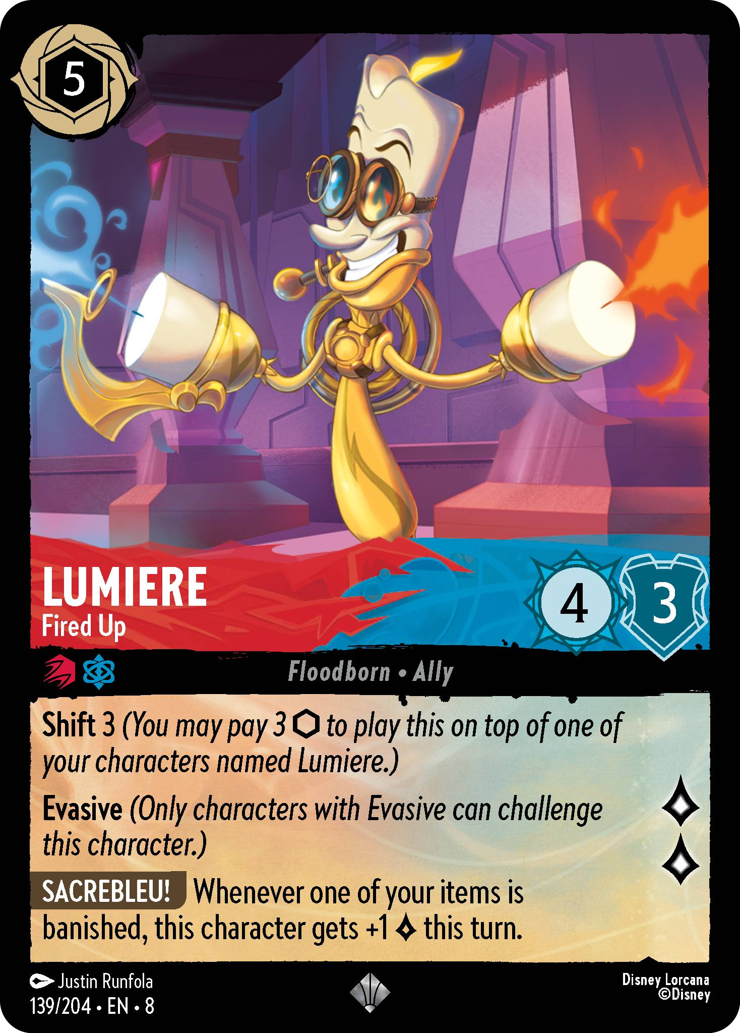 Lumiere - Fired Up (Reign of Jafar - 139/204 ) Super Rare