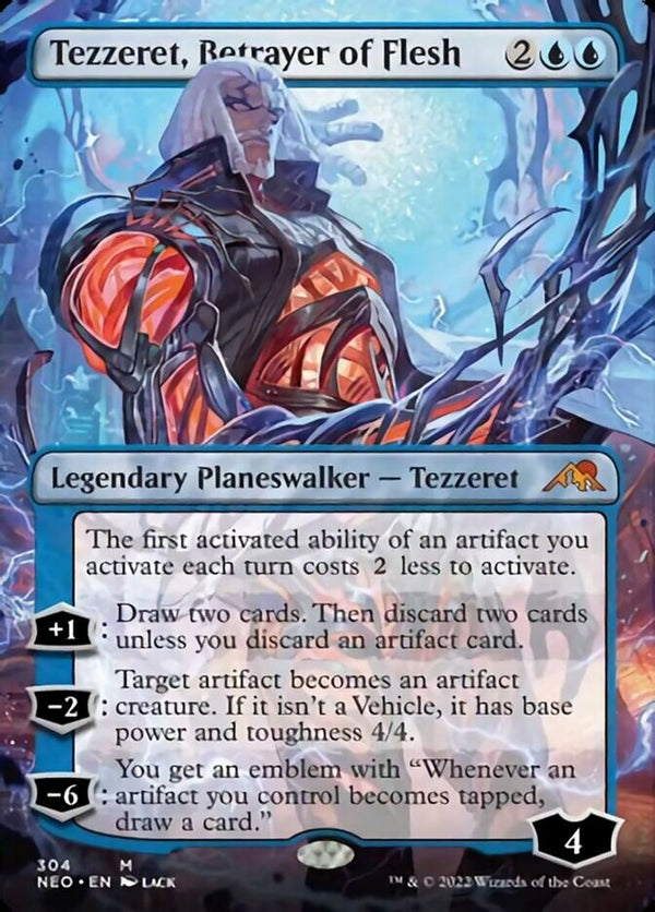 Tezzeret, Betrayer of Flesh [#304 Borderless Planeswalkers] (NEO-M)