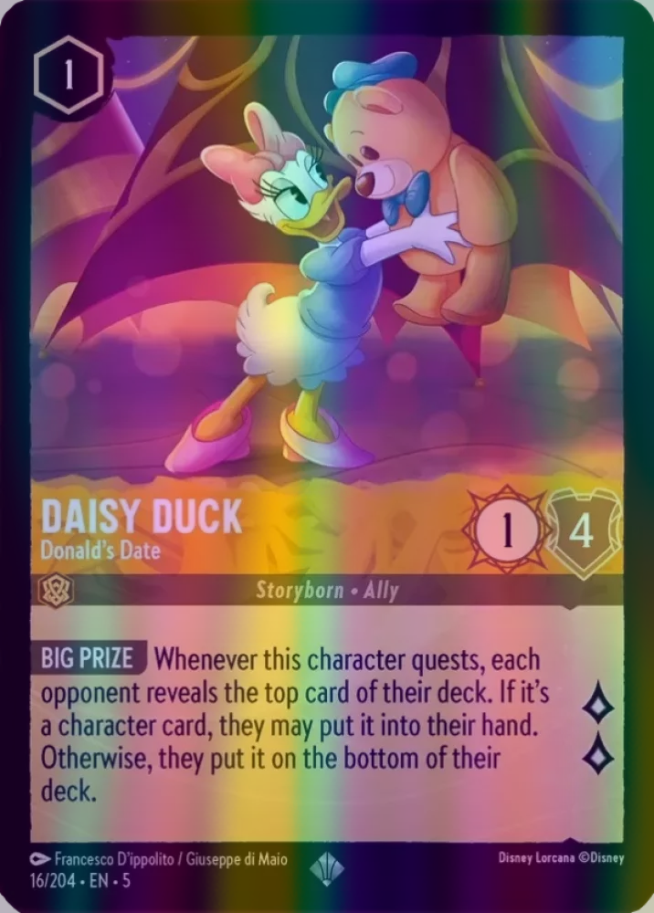 Daisy Duck - Donald's Date (Shimmering Skies 016/204) Super Rare - Near Mint Cold Foil