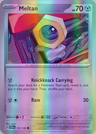 Meltan - 103/142 (SCR) Common - Near Mint Reverse Holo