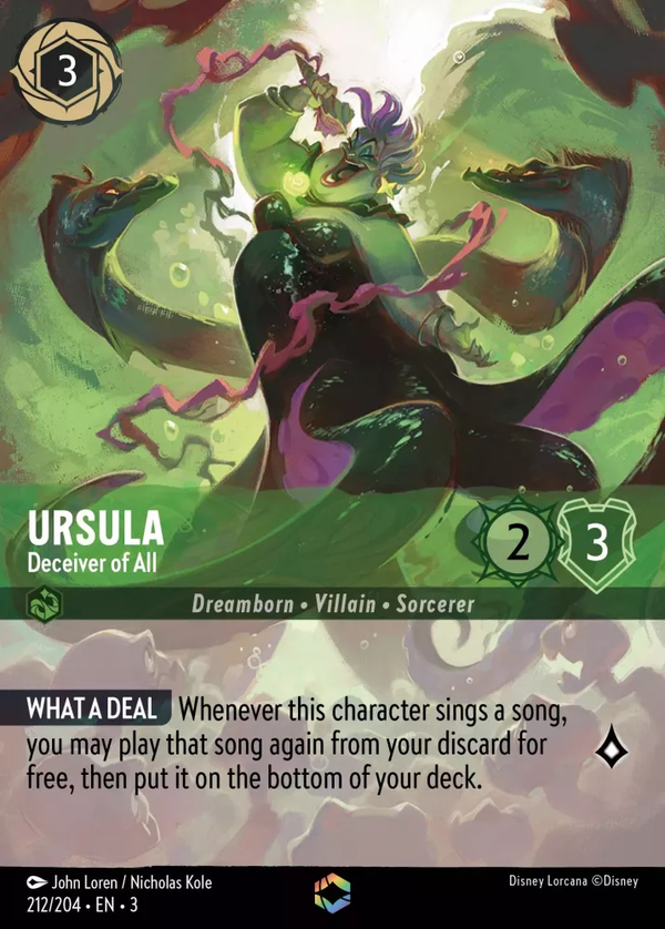 Ursula - Deceiver of All (Alternate Art) (Into the Inklands 212/204) Enchanted - Near Mint Holofoil