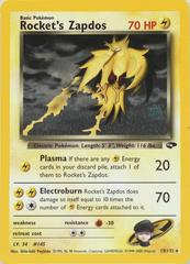 Rocket's Zapdos - 15/132 (G2) Holo Rare - Moderate Play Unlimited Holofoil