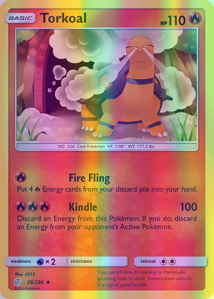 Torkoal - 029/236 (CEC) Uncommon - Near Mint Reverse Holofoil