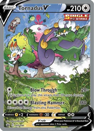 Tornadus V (Alternate Full Art) - 185/198 (SWSH06) Ultra Rare - Near Mint Holofoil