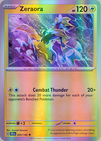 Zeraora - 055/142 (SCR) Rare - Near Mint Reverse Holo