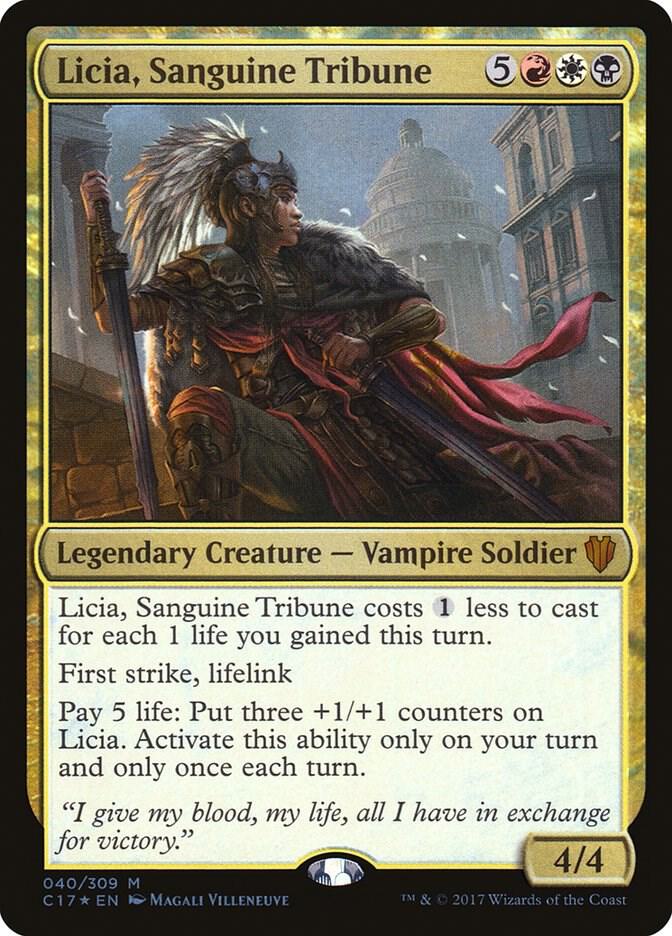 Licia, Sanguine Tribune (C17-M-FOIL) Light Play
