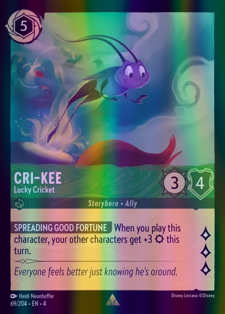 Cri-Kee - Lucky Cricket (Ursula's Return 069/204) Rare - Near Mint Cold Foil