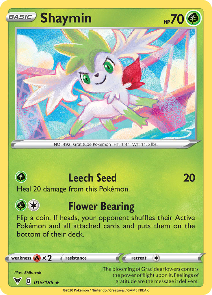 Shaymin - 015/185 (SWSH04) Holo Rare - Near Mint Holofoil