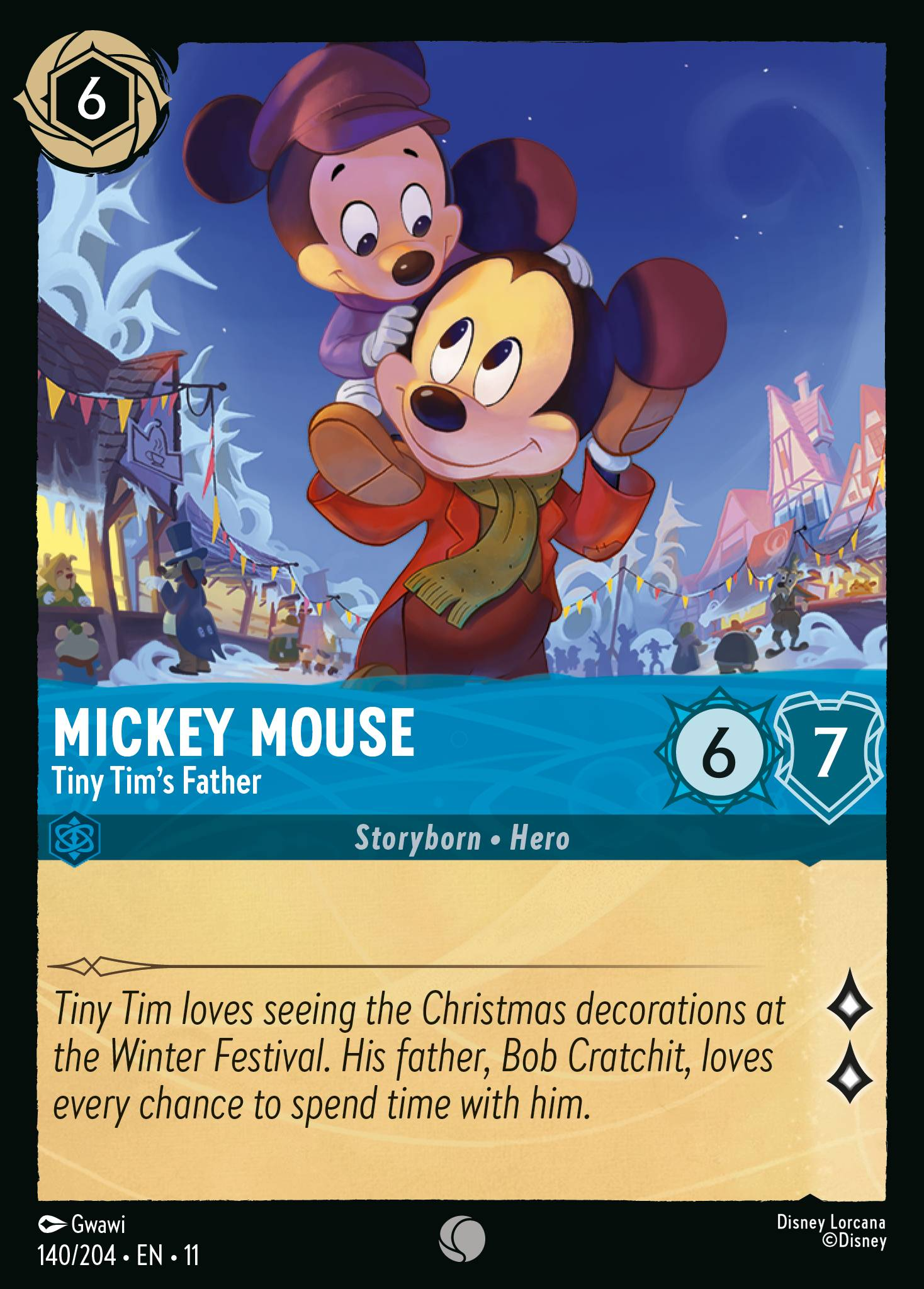 Mickey Mouse - Tiny Tim's Father (140/204 - Winterspell)  Common