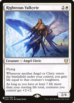 Righteous Valkyrie (KHM-R-FOIL-LIST)