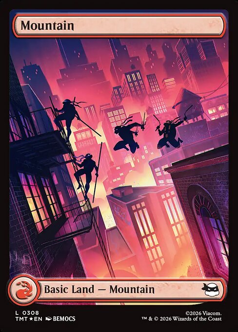 Mountain [ #0308 Surge Foil Rooftop Full Art ] (TMT-L)