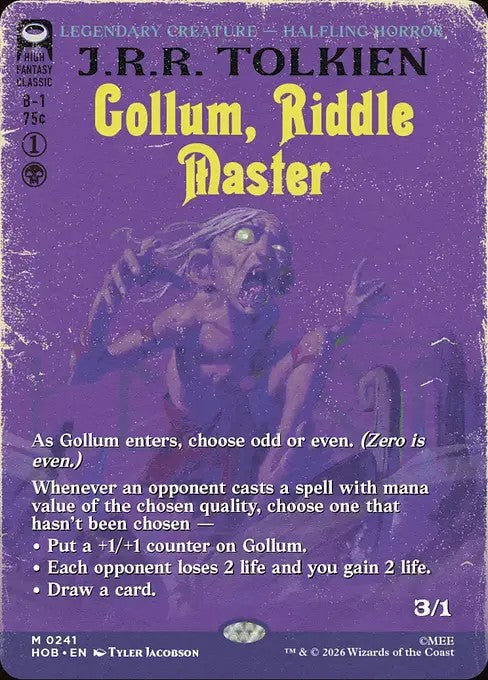 Gollum, Riddle Master [ #0241 Borderless Book Cover ] (HOB-M)