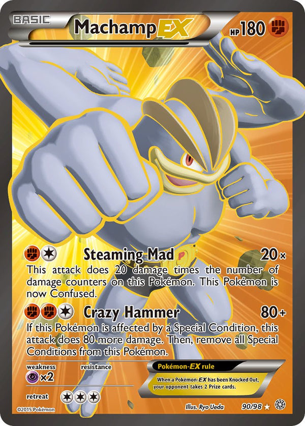 Machamp EX (Full Art) - 090/098 (AOR) Ultra Rare - Near Mint Holofoil