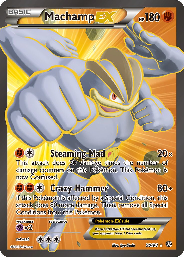 Machamp EX (Full Art) - 090/098 (AOR) Ultra Rare - Near Mint Holofoil