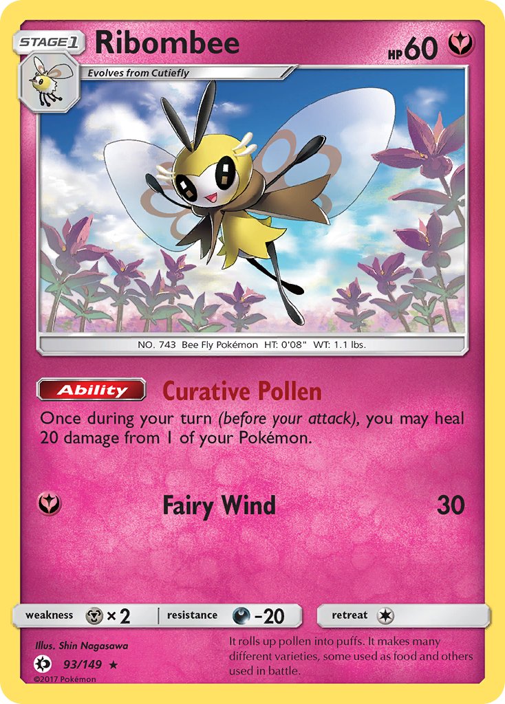 Ribombee - 093/149 (SM01) Holo Rare - Near Mint Holofoil