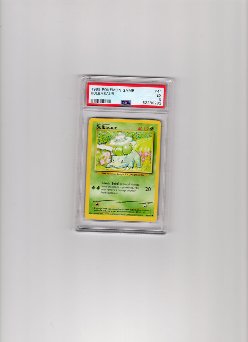 Bulbasaur - 044/102 (BS) Common - Unlimited Heavy Play (Graded - PSA 5)