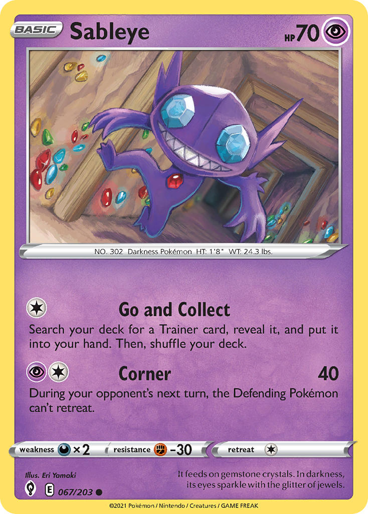 Sableye - 067/203 (SWSH07) Common - Near Mint