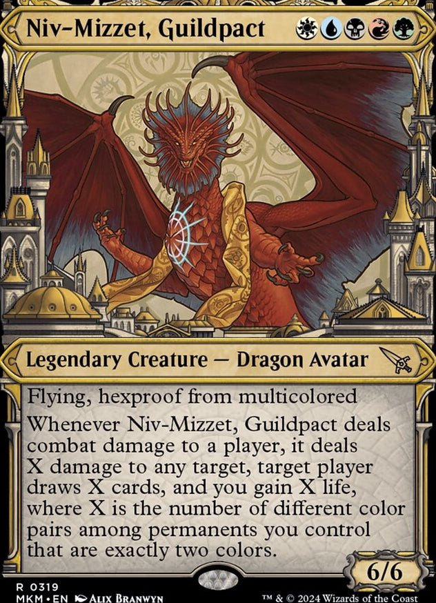 Niv-Mizzet, Guildpact [#0319 Ravnica City Showcase] (MKM-R-FOIL)
