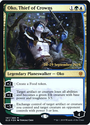 Oko, Thief of Crowns (ELD-M-PRE) Light Play