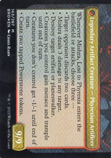 Phyrexian Dragon Engine // Mishra, Lost to Phyrexia (BRO-R-FOIL)[Artist Signature]