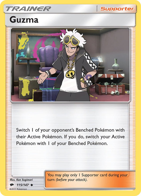 Guzma - 115/147 (SM:BUS) Uncommon - Near Mint