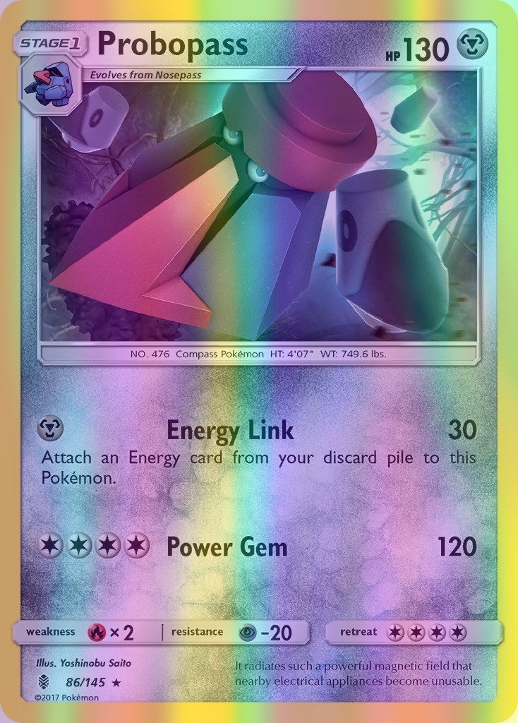 Probopass - 086/145 (SM:GRI) Rare - Near Mint Reverse Holofoil