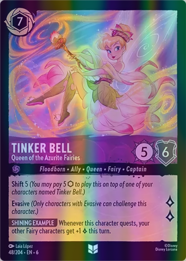 Tinker Bell - Queen of the Azurite Fairies (Azurite Sea 048/204) Uncommon - Near Mint Cold Foil