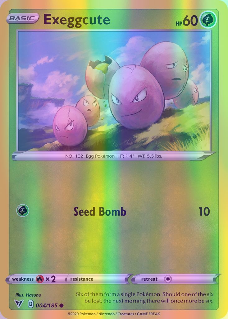 Exeggcute - 004/185 (SWSH04) Common - Near Mint Reverse Holofoil