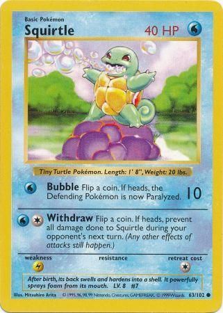 Squirtle - 063/102 (BSS) Common - Near Mint Unlimited