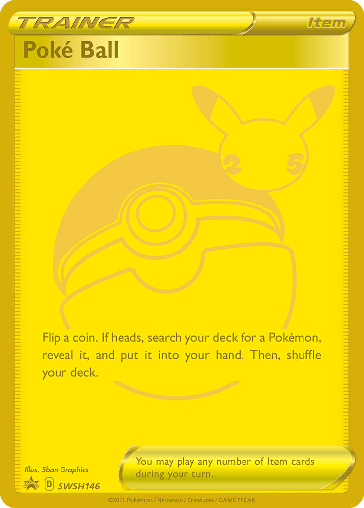 Poke Ball (GOLD) - SWSH146 (SWSH:PR) Promo - Near Mint Holofoil