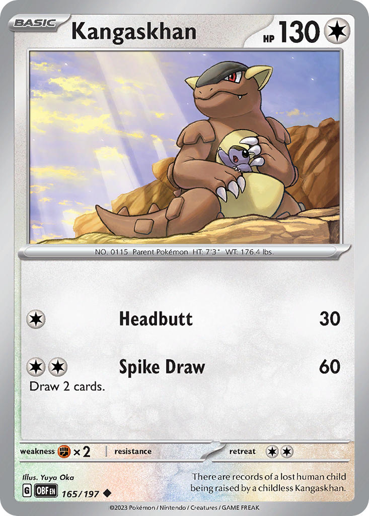 Kangaskhan - 165/197 (OBF) Uncommon - Near Mint