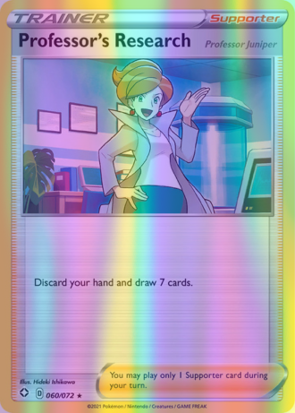 Professor's Research - 060/072 (SHF) Rare - Near Mint Reverse Holofoil