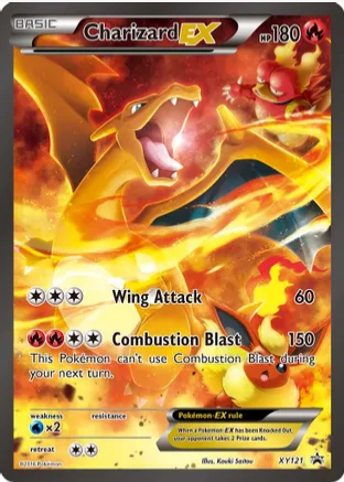 Charizard EX - XY121 (XY:PR) Promo - Moderate Play Holofoil